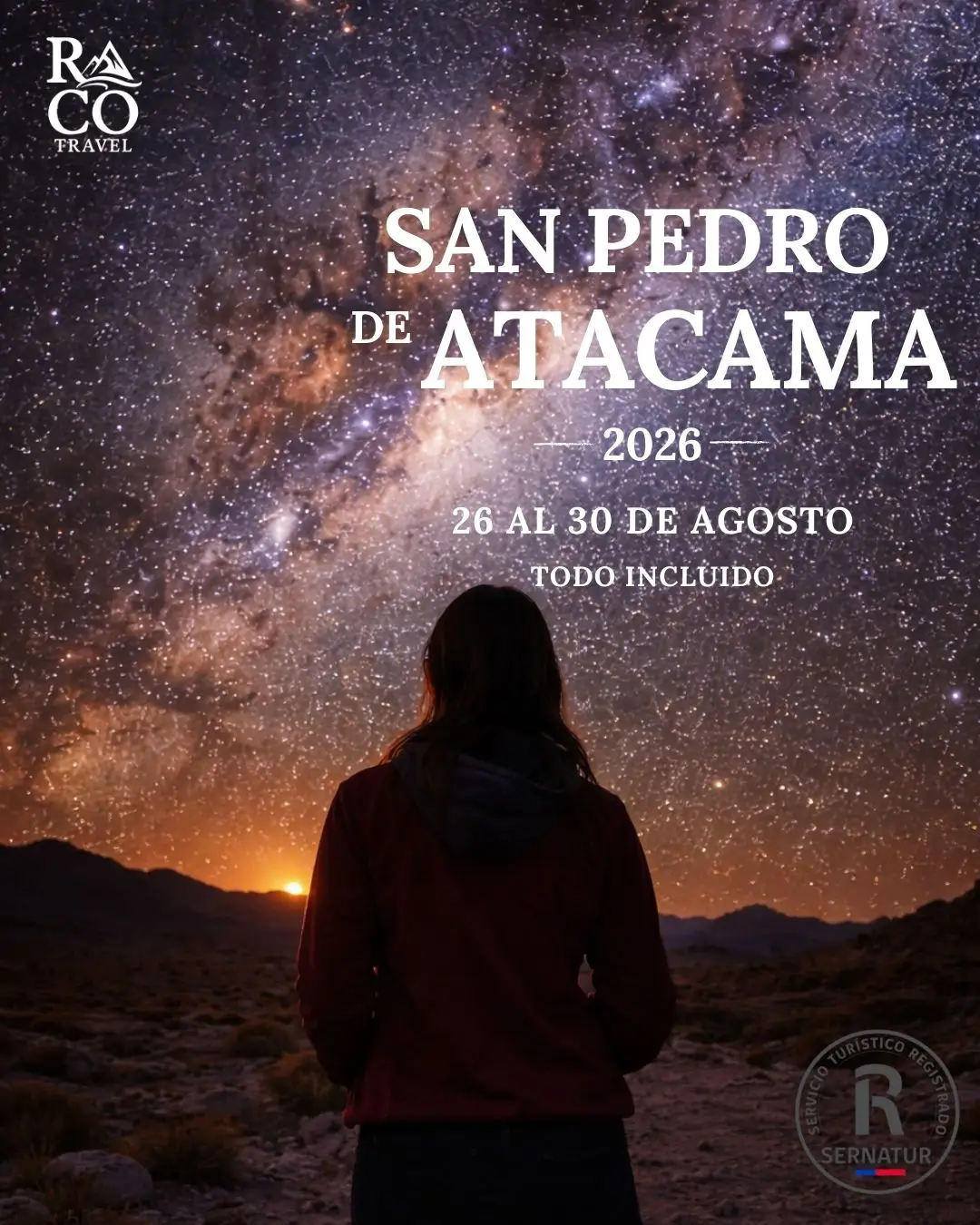 San Pedro de Atacama 26 al 30 agosto 2026